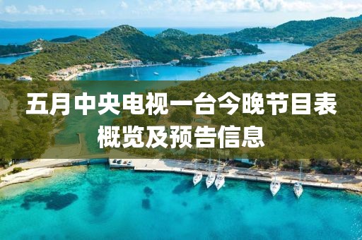 五月中央電視一臺(tái)今晚節(jié)目表概覽及預(yù)告信息