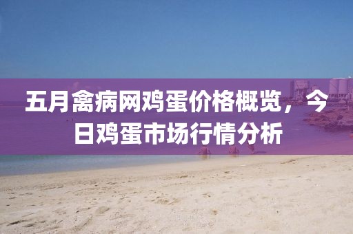 五月禽病網雞蛋價格概覽，今日雞蛋市場行情分析