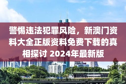 警惕違法犯罪風險,新澳門資料大全正版資料免費下載的真相探討 2024年最新版