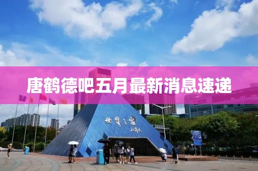 唐鶴德吧五月最新消息速遞