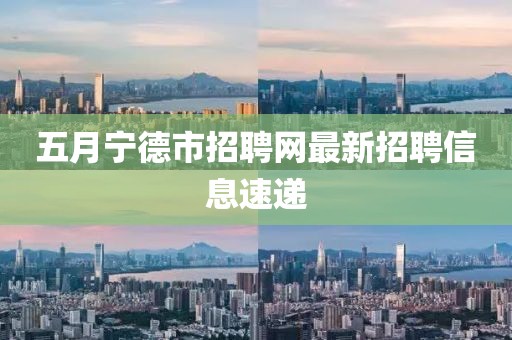 五月寧德市招聘網(wǎng)最新招聘信息速遞