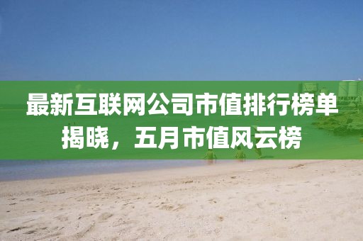 最新互聯網公司市值排行榜單揭曉，五月市值風云榜