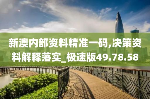 新澳內部資料精準一碼,決策資料解釋落實_極速版49.78.58