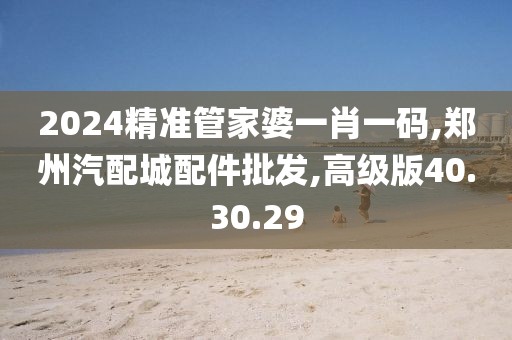 2024精準管家婆一肖一碼,鄭州汽配城配件批發(fā),高級版40.30.29