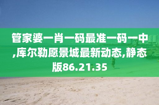 管家婆一肖一碼最準一碼一中,庫爾勒愿景城最新動態,靜態版86.21.35
