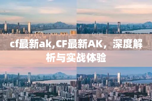 cf最新ak,CF最新AK，深度解析與實戰體驗