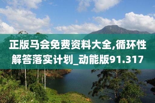 正版馬會免費資料大全,循環性解答落實計劃_動能版91.317