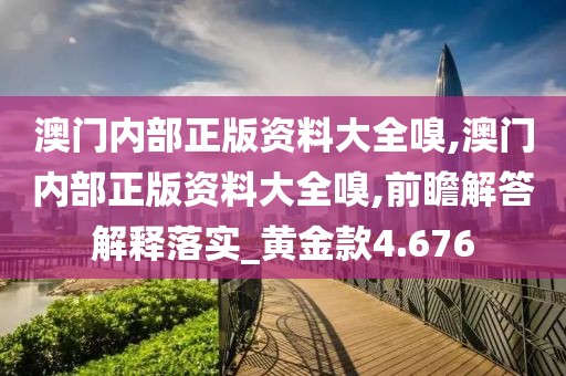 澳門內部正版資料大全嗅,澳門內部正版資料大全嗅,前瞻解答解釋落實_黃金款4.676